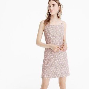 NWOT J. Crew Umbrella Parasol Pink Jacquard Stretch Mini Dress
